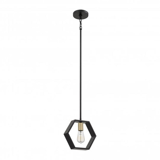 Bismarck 1 Light Mini Pendant Earth Black
