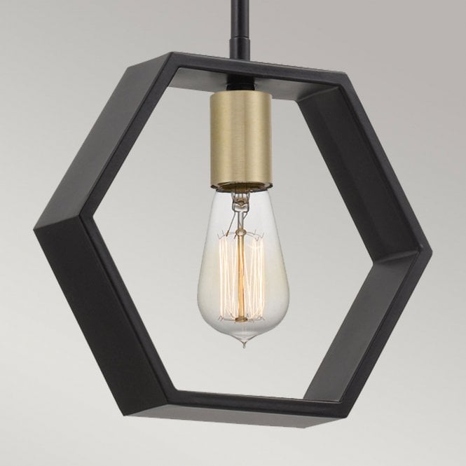 Bismarck 1 Light Mini Pendant Earth Black