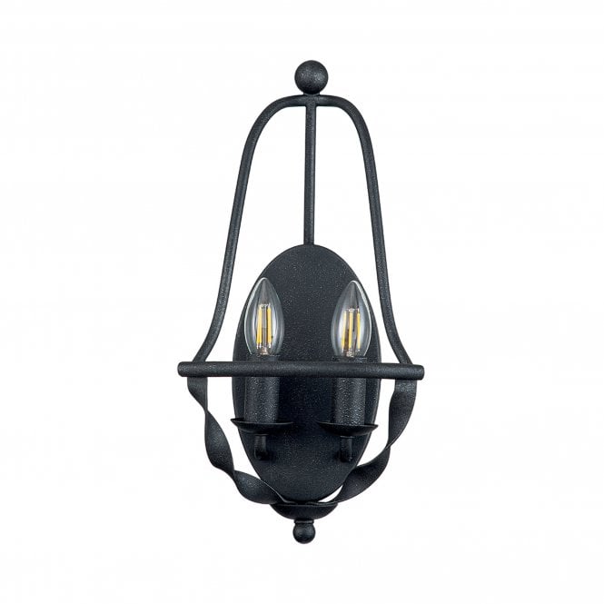 Bradbury 2 Light Wall Light Grey Ash