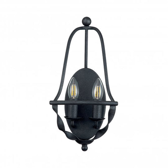 Bradbury 2 Light Wall Light Grey Ash