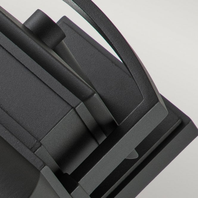 Byron 1 Light Large Wall Lantern Graphite with Pewter Reflector