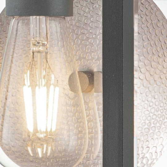 Byron 1 Light Medium Wall Lantern Graphite with Pewter Reflector