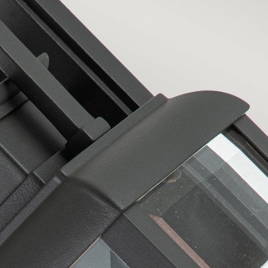 Byron 1 Light Medium Wall Lantern Graphite with Pewter Reflector