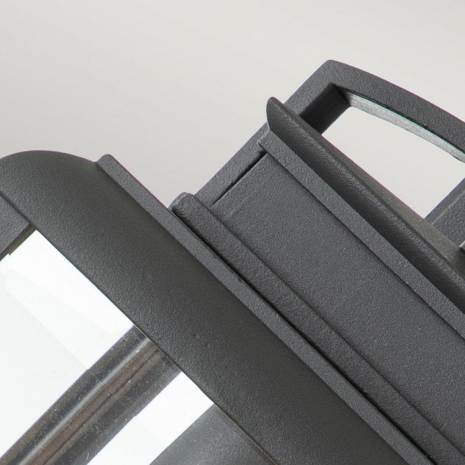 Byron 1 Light Small Wall Lantern Graphite with Pewter Reflector