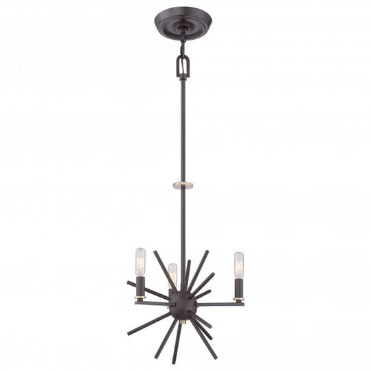 Carnegie 3 Light Chandelier Western Bronze