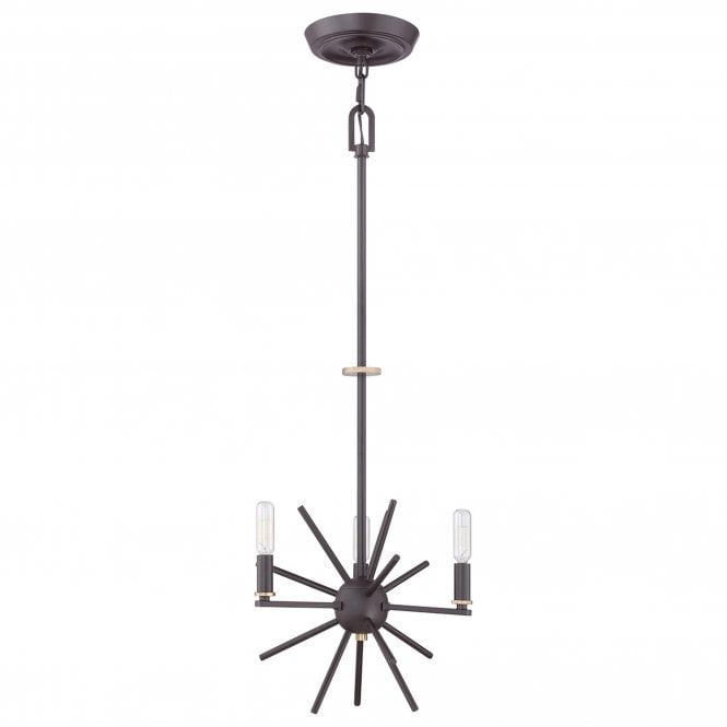 Carnegie 3 Light Chandelier Western Bronze