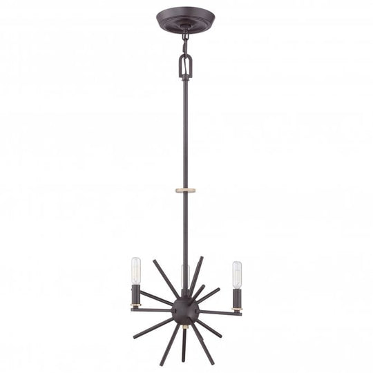 Carnegie 3 Light Chandelier Western Bronze