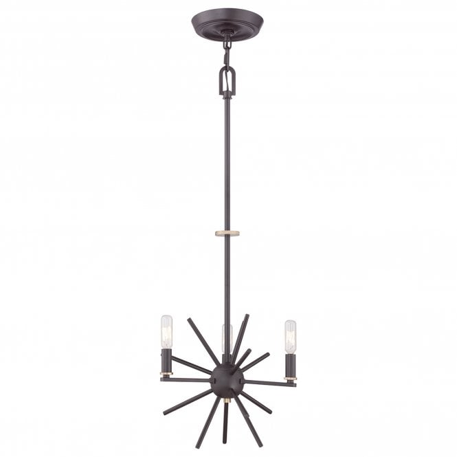 Carnegie 3 Light Chandelier Western Bronze
