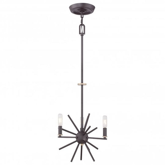 Carnegie 3 Light Chandelier Western Bronze