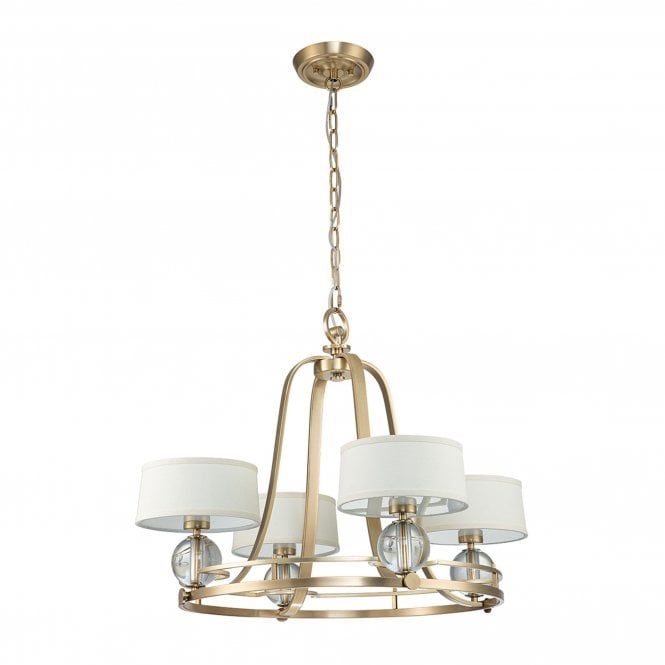 Uptown Gotham 4 Light Chandelier Brushed Brass Brushed Brass