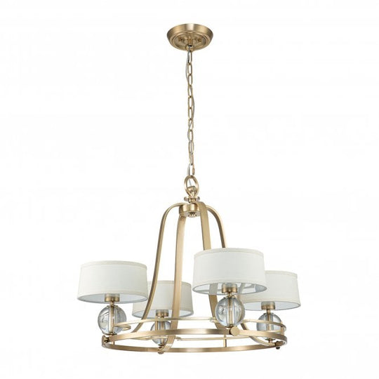 Uptown Gotham 4 Light Chandelier Brushed Brass Brushed Brass