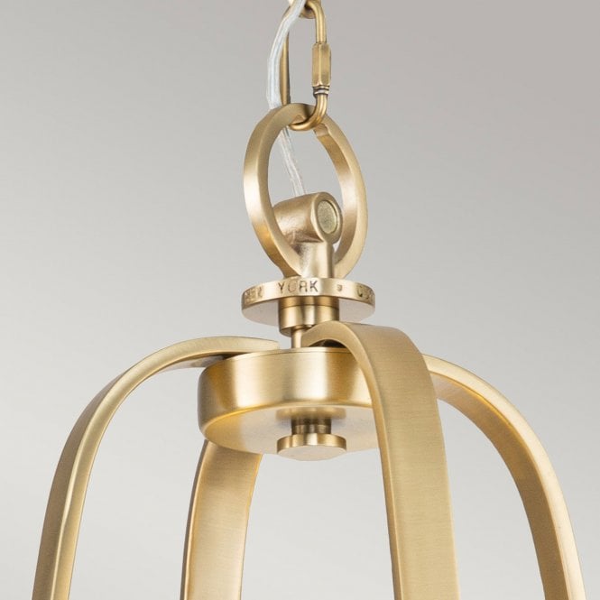 Uptown Gotham 4 Light Chandelier Brushed Brass Brushed Brass