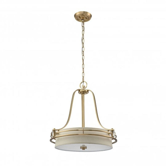 Uptown Gotham 4 Light Pendant Brushed Brass Brushed Brass