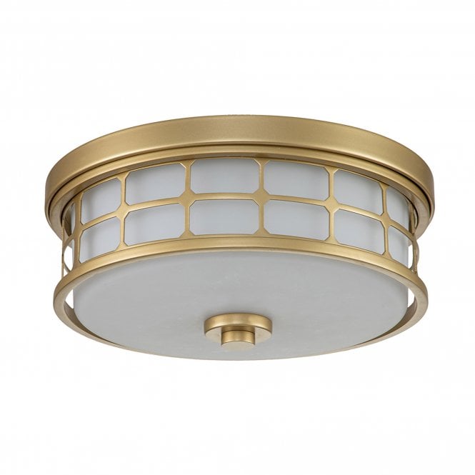 Guardian 2 Light Flush Mount Painted Natural Brass Painted Natural Brass