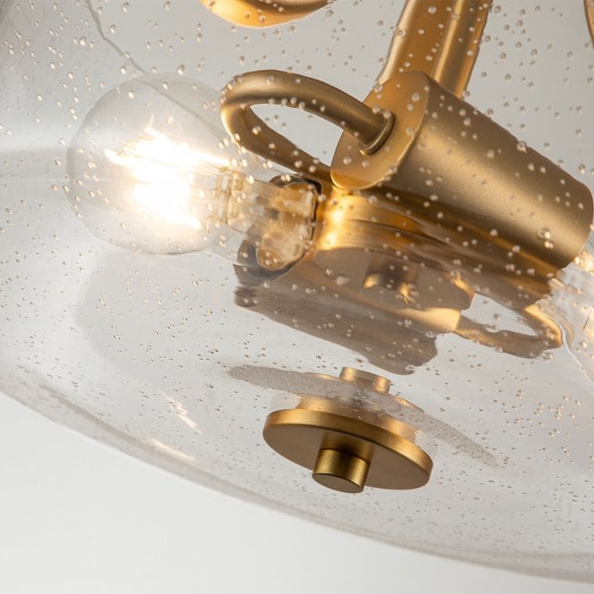 Hollister 2 Light Semi-flush Mount Brushed Brass Brushed Brass