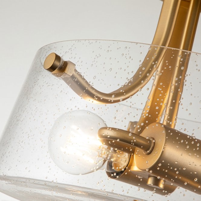 Hollister 2 Light Semi-flush Mount Brushed Brass Brushed Brass