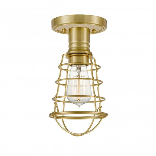 Mixon 1 Light Semi-flush Mount Brushed Brass Brushed Brass