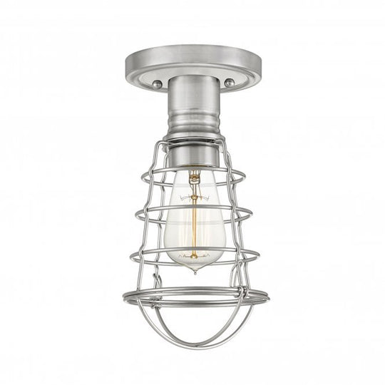 Mixon 1 Light Semi-flush Mount Brushed Nickel Brushed Nickel