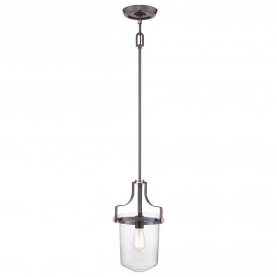 Penn Station 1 Light Mini Pendant Western Bronze Western Bronze