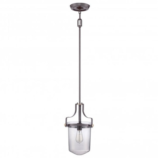 Penn Station 1 Light Mini Pendant Western Bronze Western Bronze