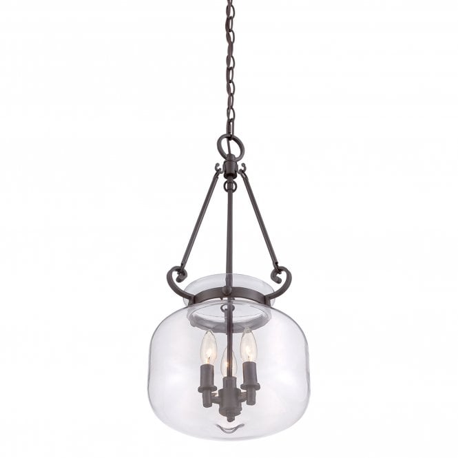 Stewart 3 Light Pendant in Western Bronze