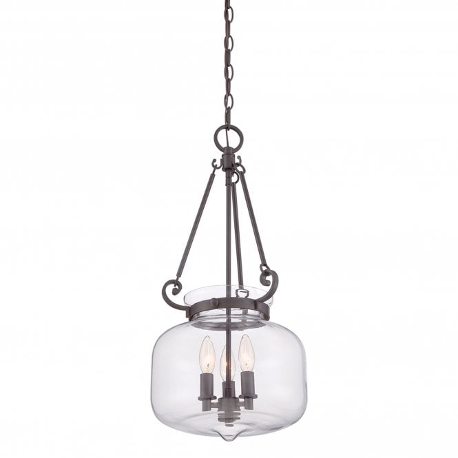 Stewart 3 Light Pendant in Western Bronze