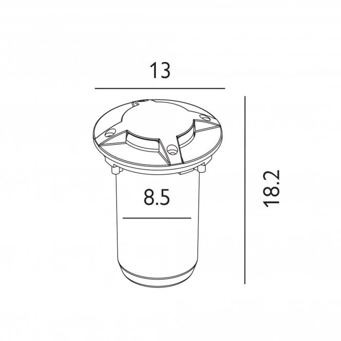 Rena Round Inground Light Black      Black