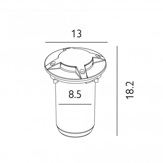 Rena Round Inground Light Black      Black