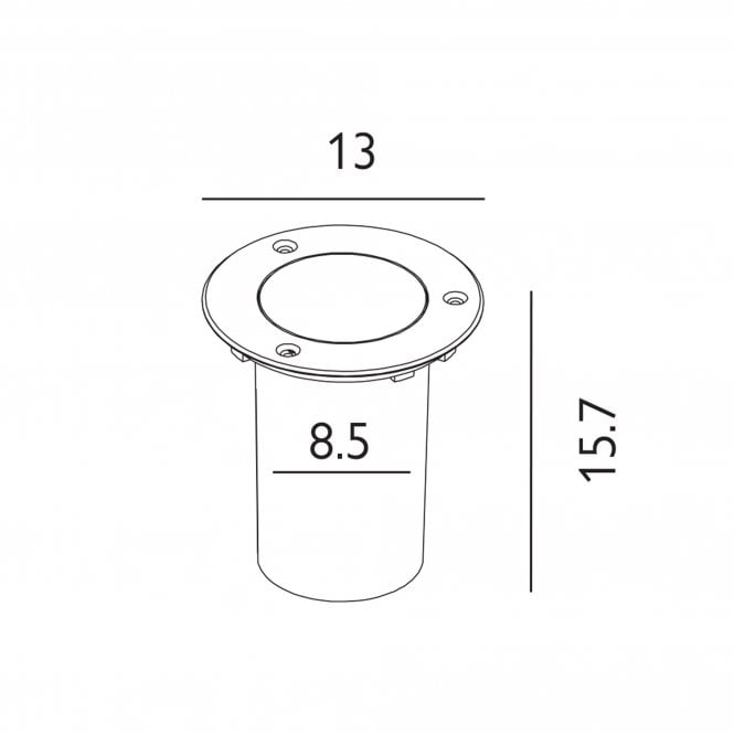 Rena Round 1 Light Inground Light Stainless Steel
