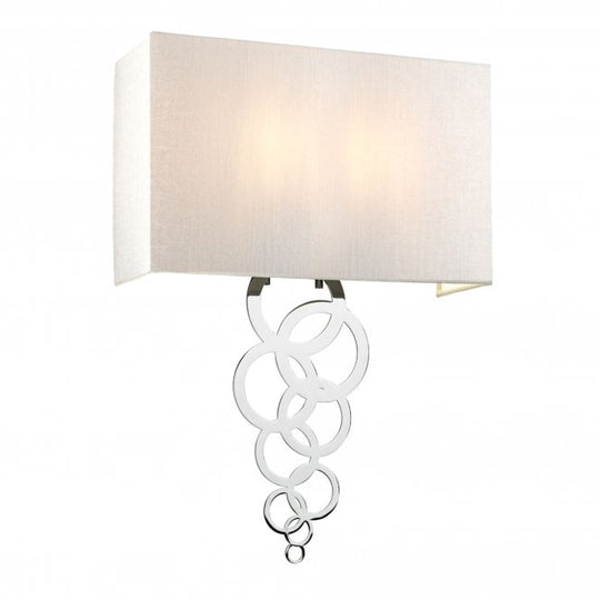 Rosa Large 2 Light Wall Light - Polished Chrome