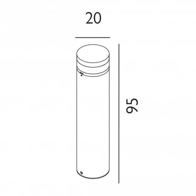Stavanger LED Large Bollard       Graphite
