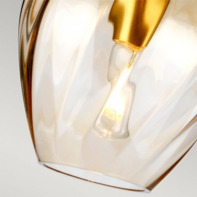 Tiber 1 Light Pendant Brushed Brass