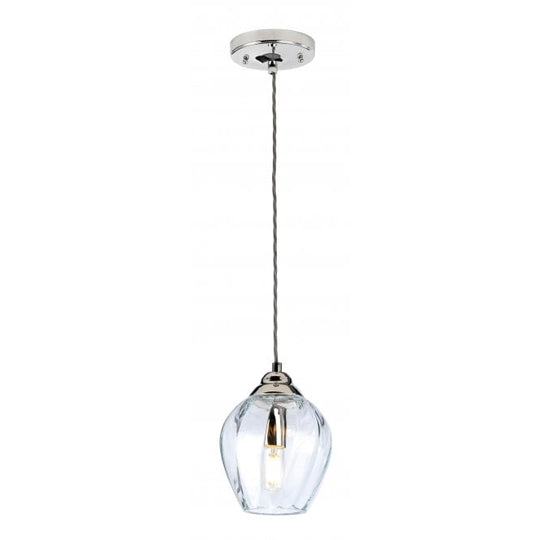 Tiber 1 Light Pendant Polished Chrome / Nickel