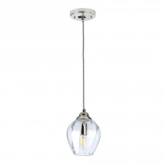 Tiber 1 Light Pendant Polished Chrome / Nickel
