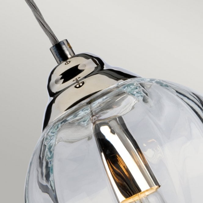 Tiber 1 Light Pendant Polished Chrome / Nickel
