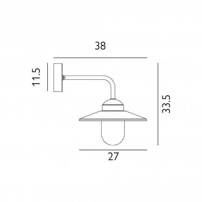 Vansbro 1 Light Wall Lantern Black