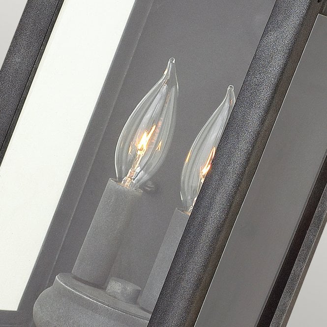 Anchorage 2 Light Outside Wall Lantern In Aged Zinc IP44