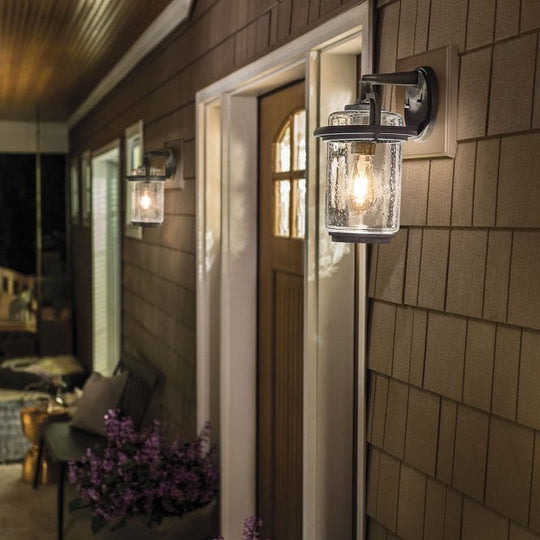 Andover 1 Medium Light Outdoor Wall Lantern In Weathered Zinc IP44