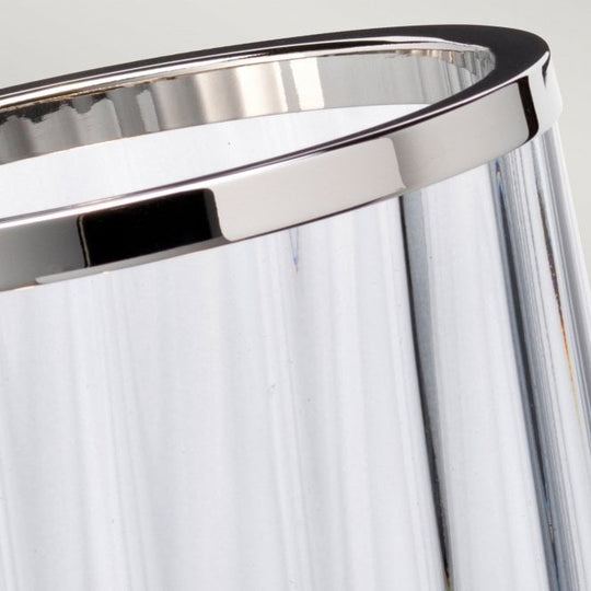 Arno Table Lamp With Smoked Glass And Polished Nickel Metal Work