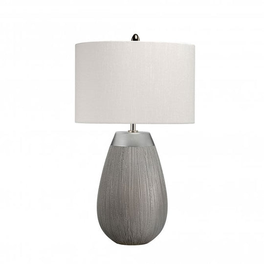 Harrow Table Lamp Silver with Hepplewhite (light grey) Shade