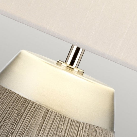 Harrow Table Lamp Silver with Hepplewhite (light grey) Shade